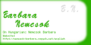 barbara nemcsok business card